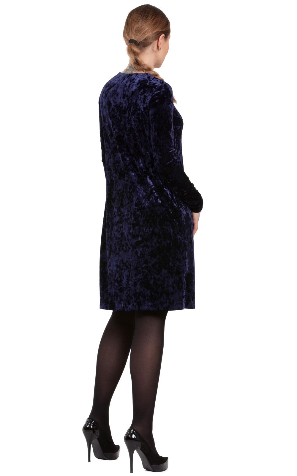 Velvet A-line Tunic Dress Alyssa No2