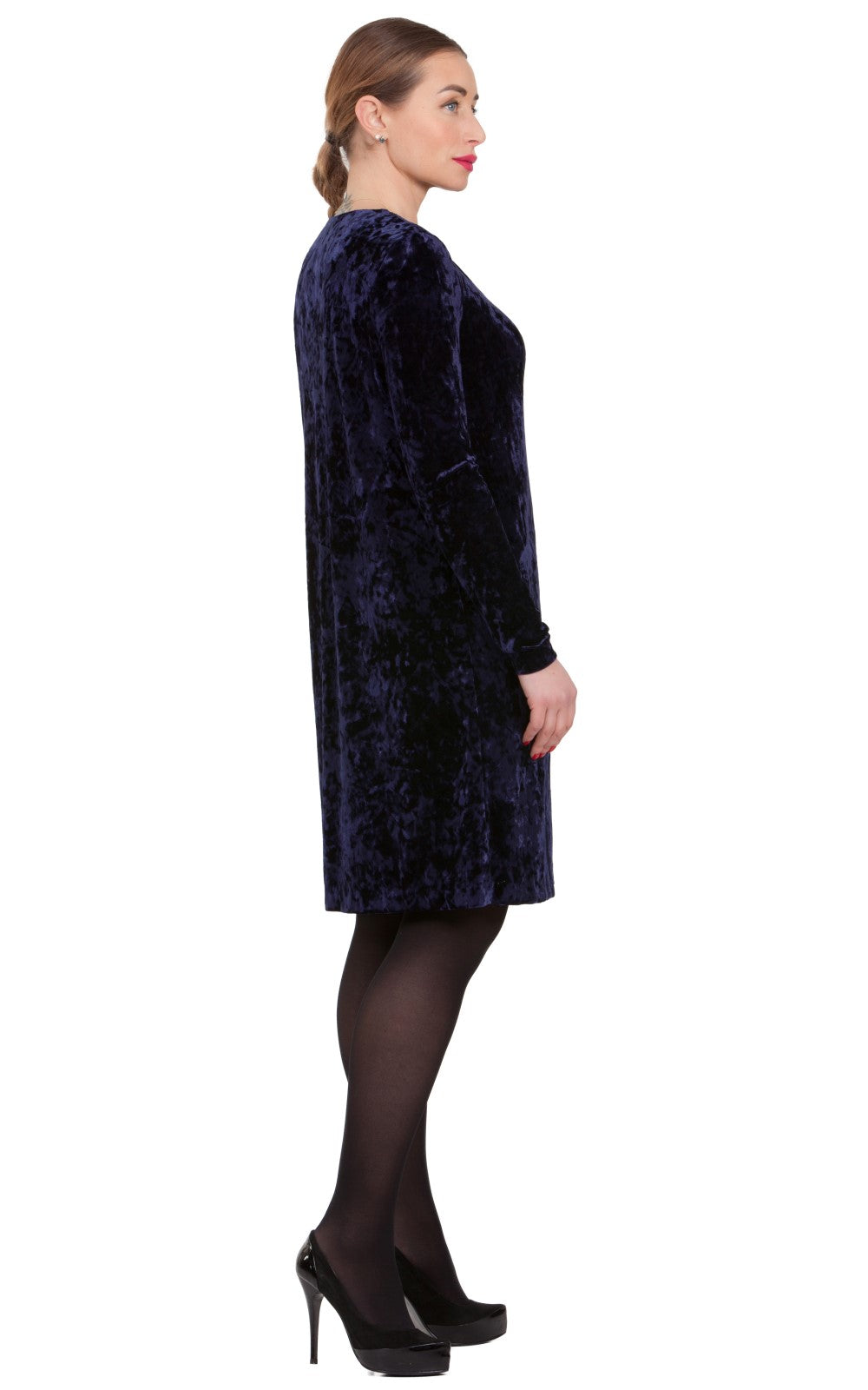 Velvet A-line Tunic Dress Alyssa No2