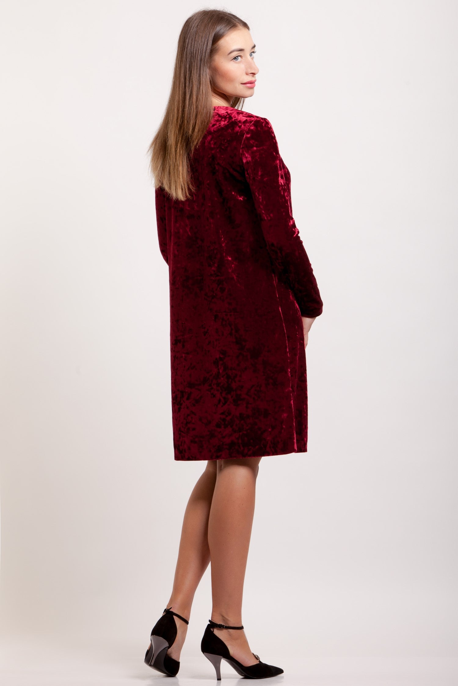 Velvet A-line Tunic Dress Alyssa No5
