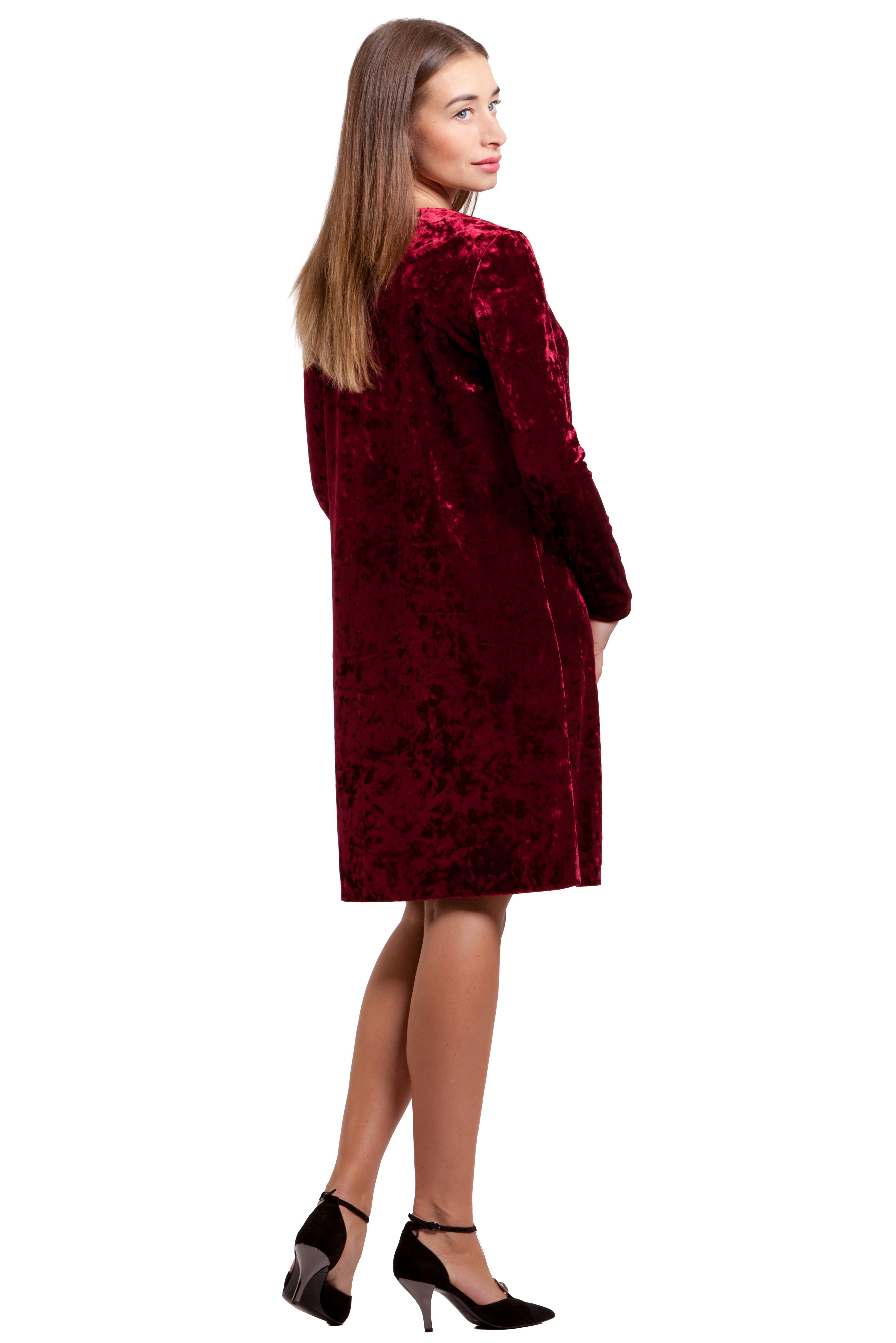 Velvet A-line Tunic Dress Alyssa No5