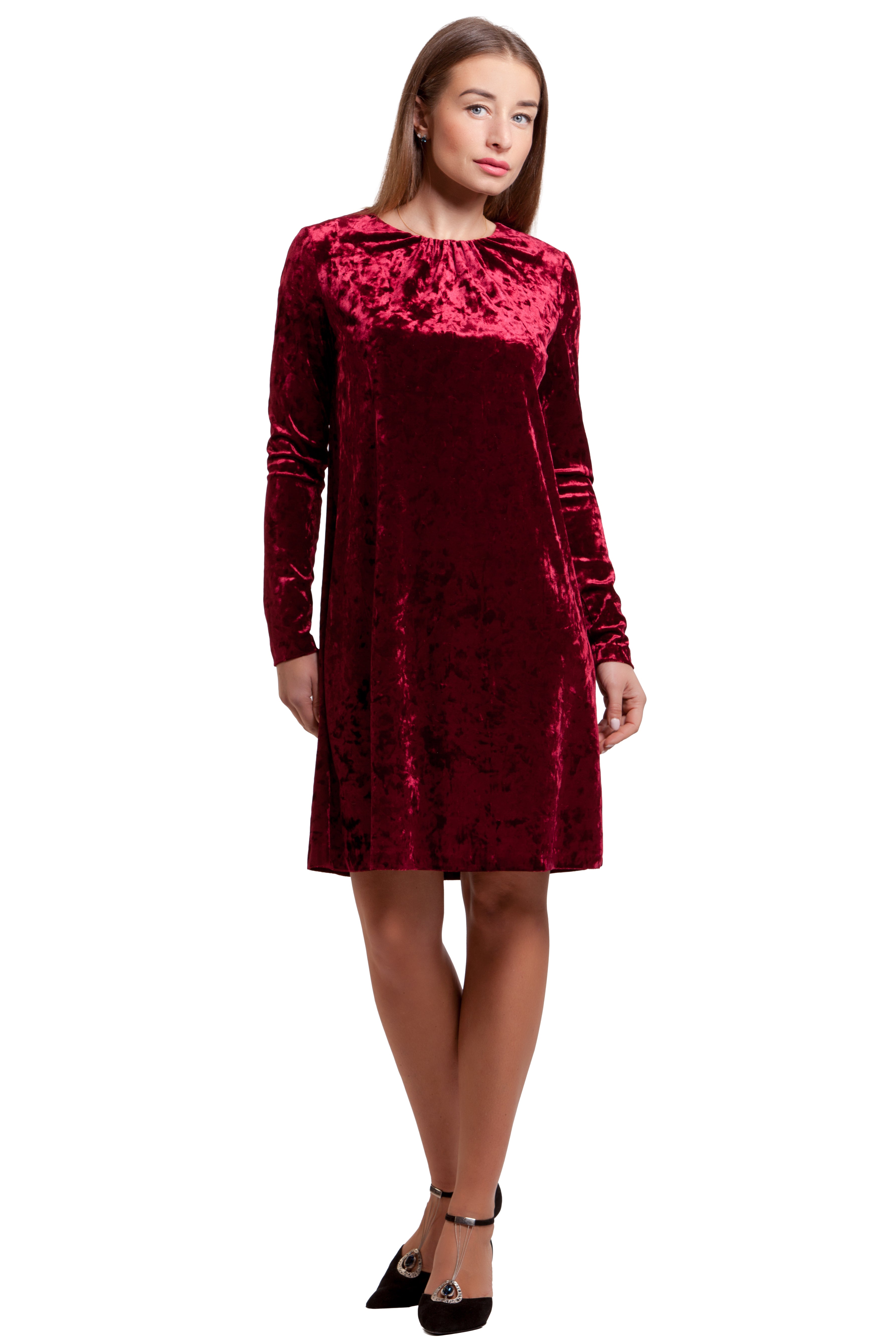 Velvet A-line Tunic Dress Alyssa No5