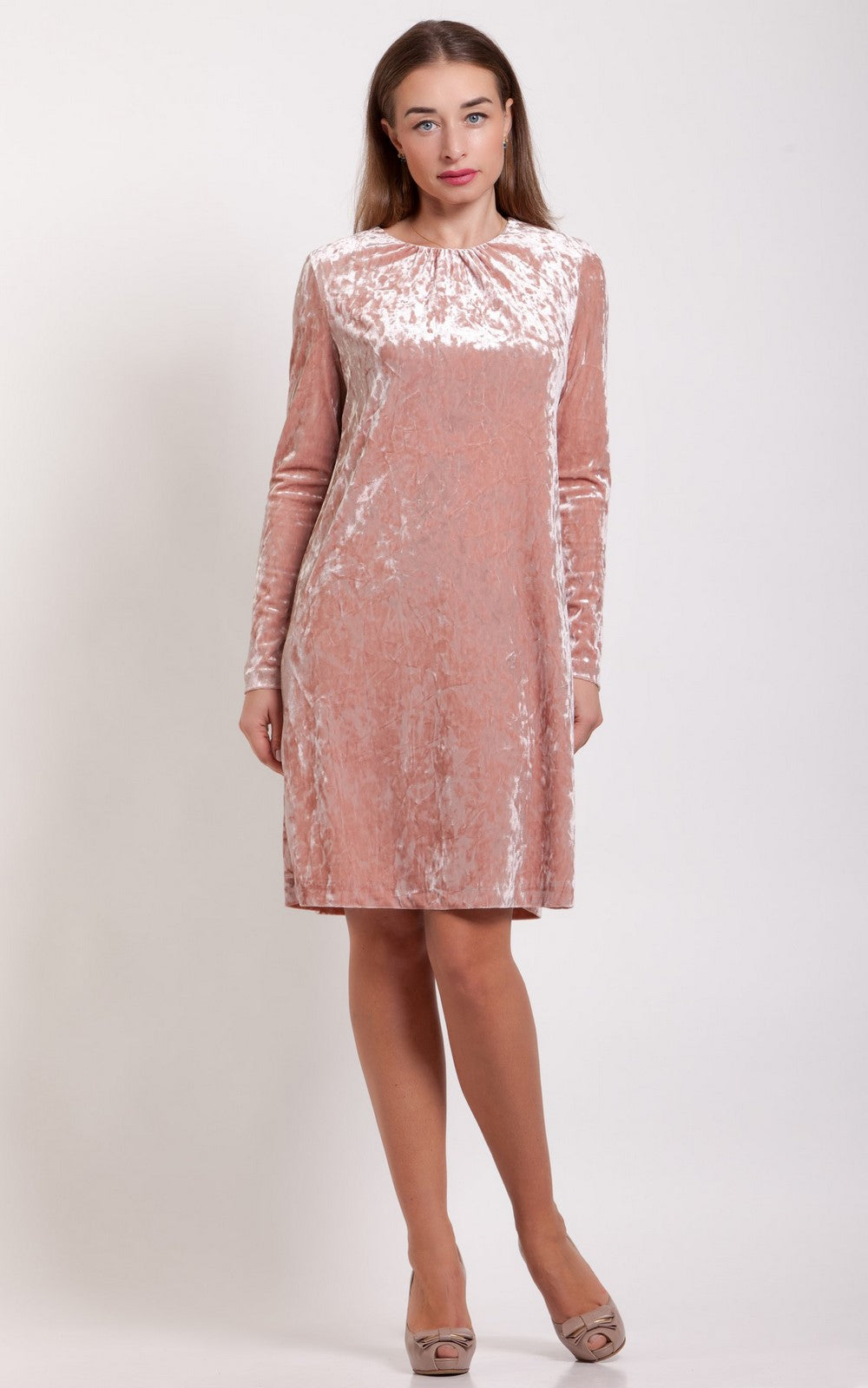 Velvet A-line Tunic Dress Alyssa No4