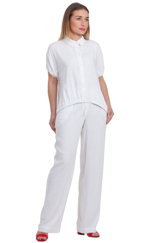 COOL  WHITE PANTS COSTUME, LOOSE TOP  Magnolica