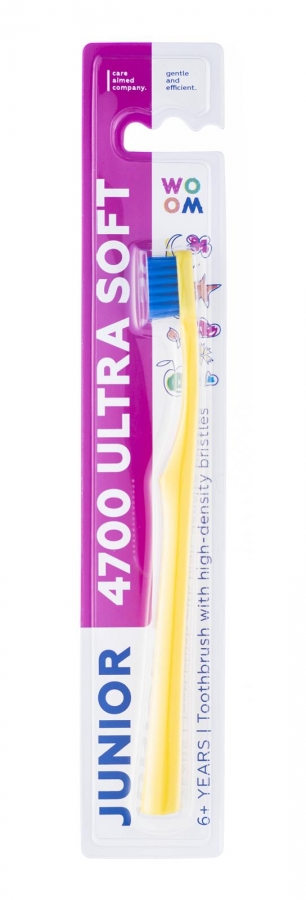 WOOM, Children's toothbrush Junior Ultra Soft 4700,YELLOW Magnolica