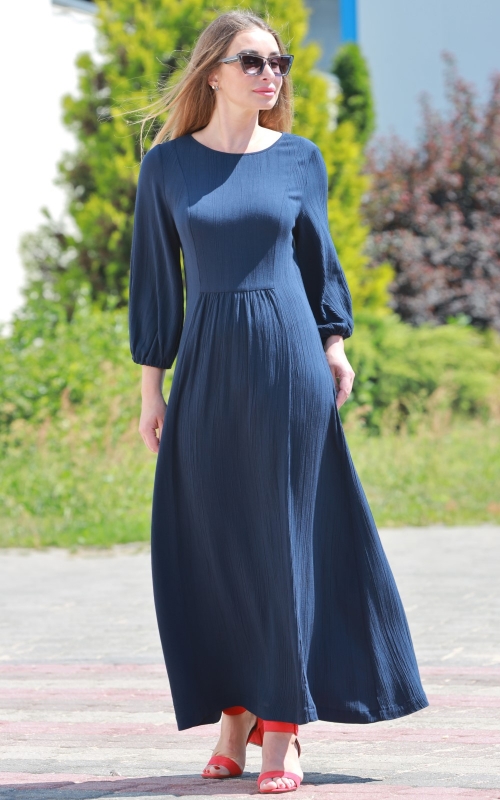 CASUAL SUMMER DRESS FROM COMPESSED VISCOSE,A-SILHOUETTE Magnolica