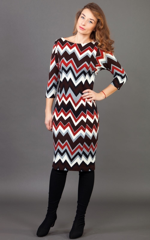 Casual Office Dress With A Missoni Zigzag Pattern Magnolica