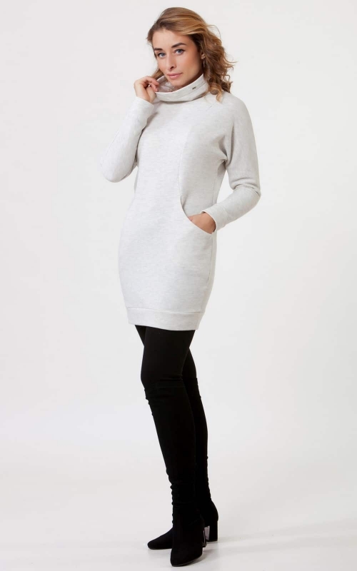 Спортивное повседневное платье-туника белая Magnolica