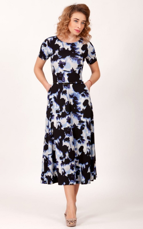 Платье весенне-летнее фиолетовое Magnolica
