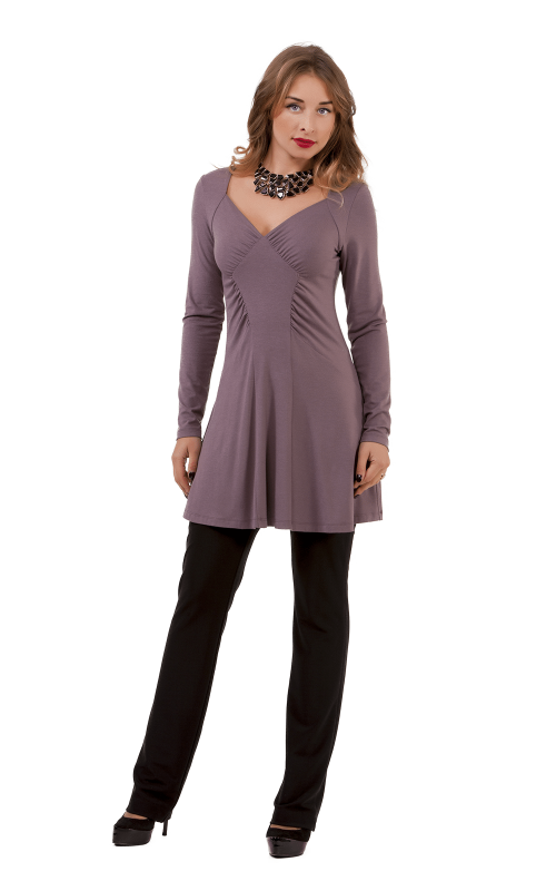 Violet Casual Casual Office Dress Magnolica